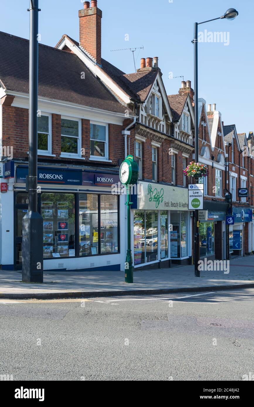 Maxwell Road shops in Northwood town centre Stock Photo Alamy