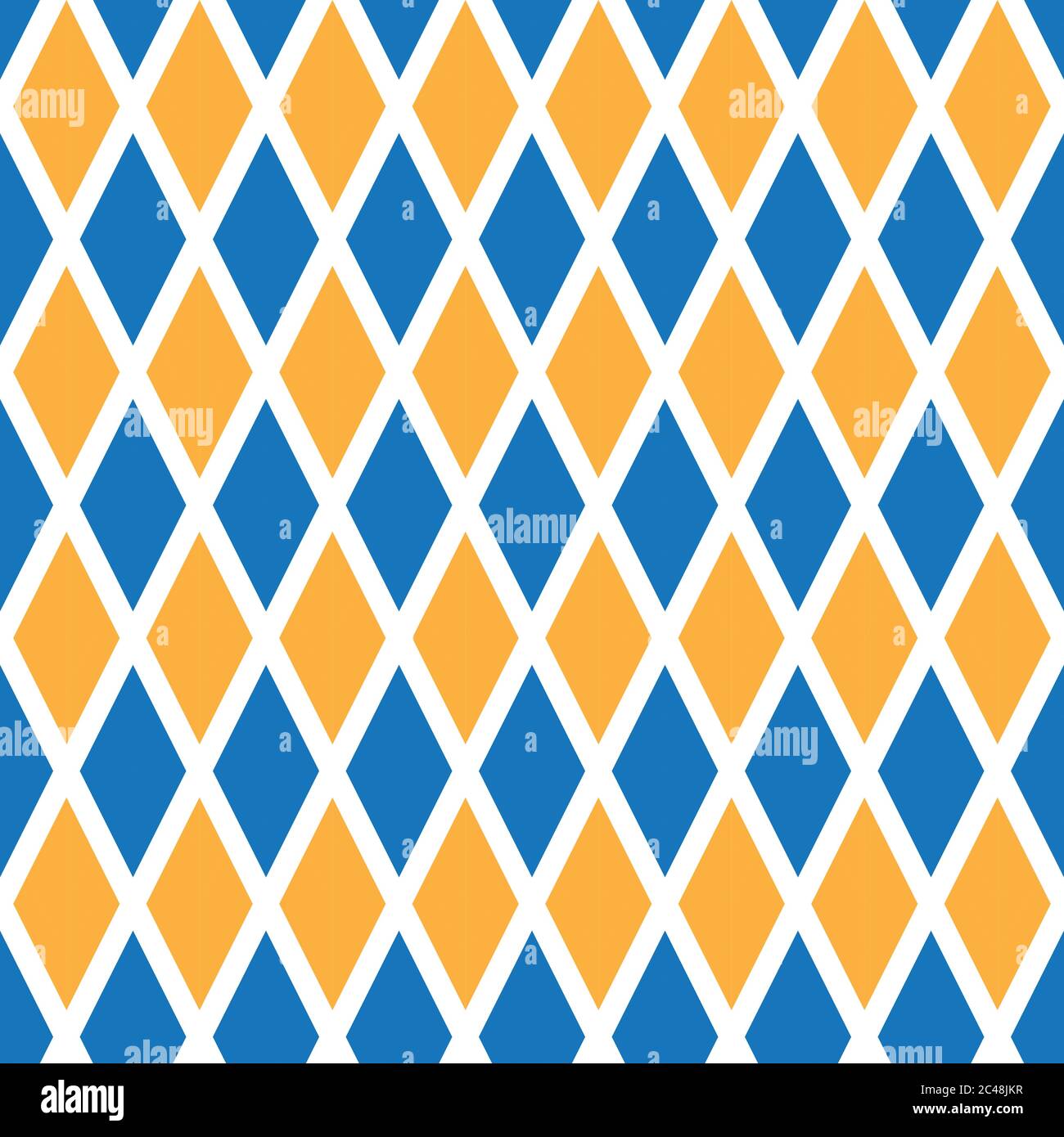 Seamless background with orange and blue rhombuses Stock Vector