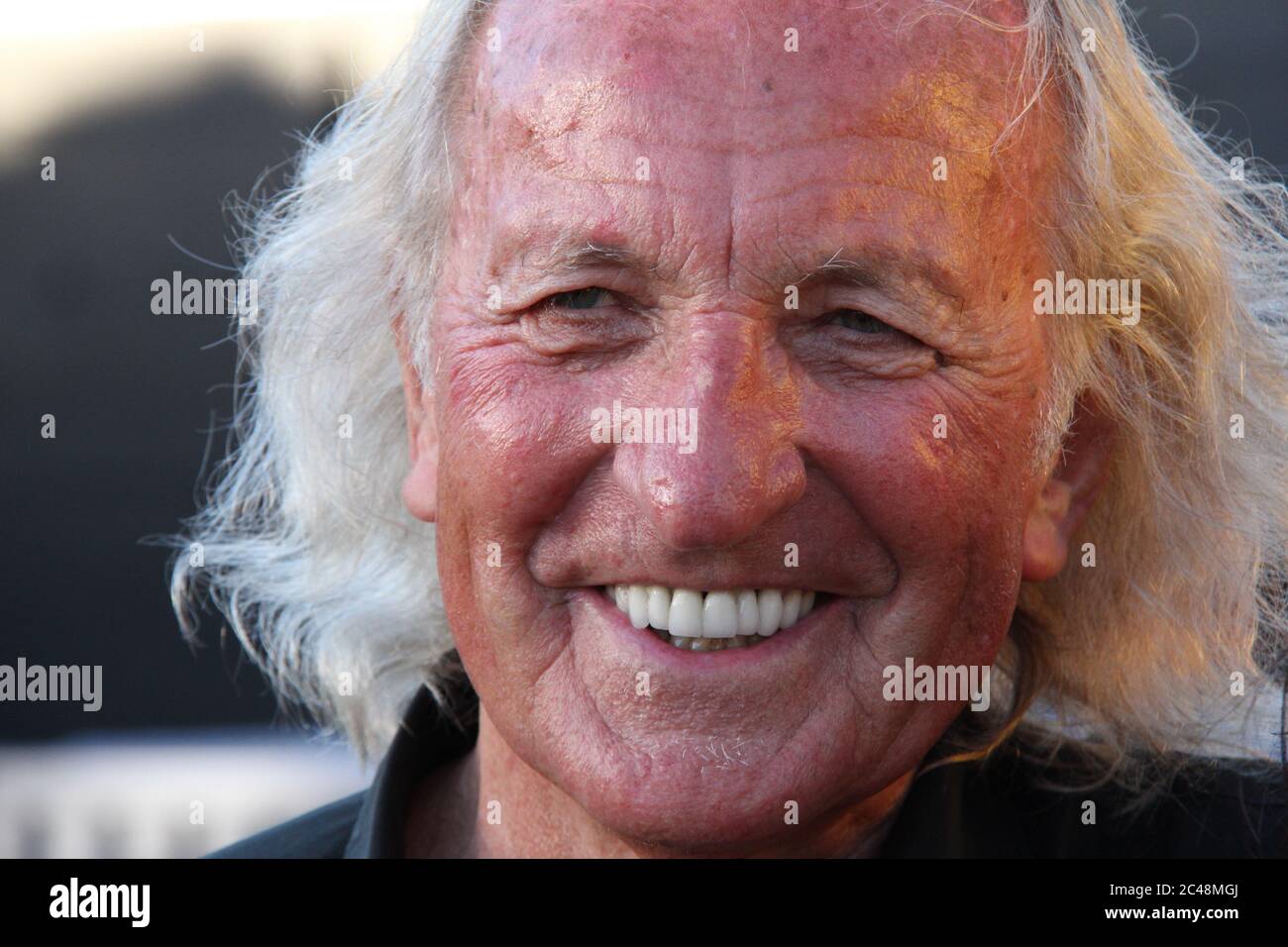 Director John Pilger pictured at ‘The Block’ in Redfern, Sydney, before the start of the Australian Premiere open-air screening of his film ‘Utopia’. Stock Photo