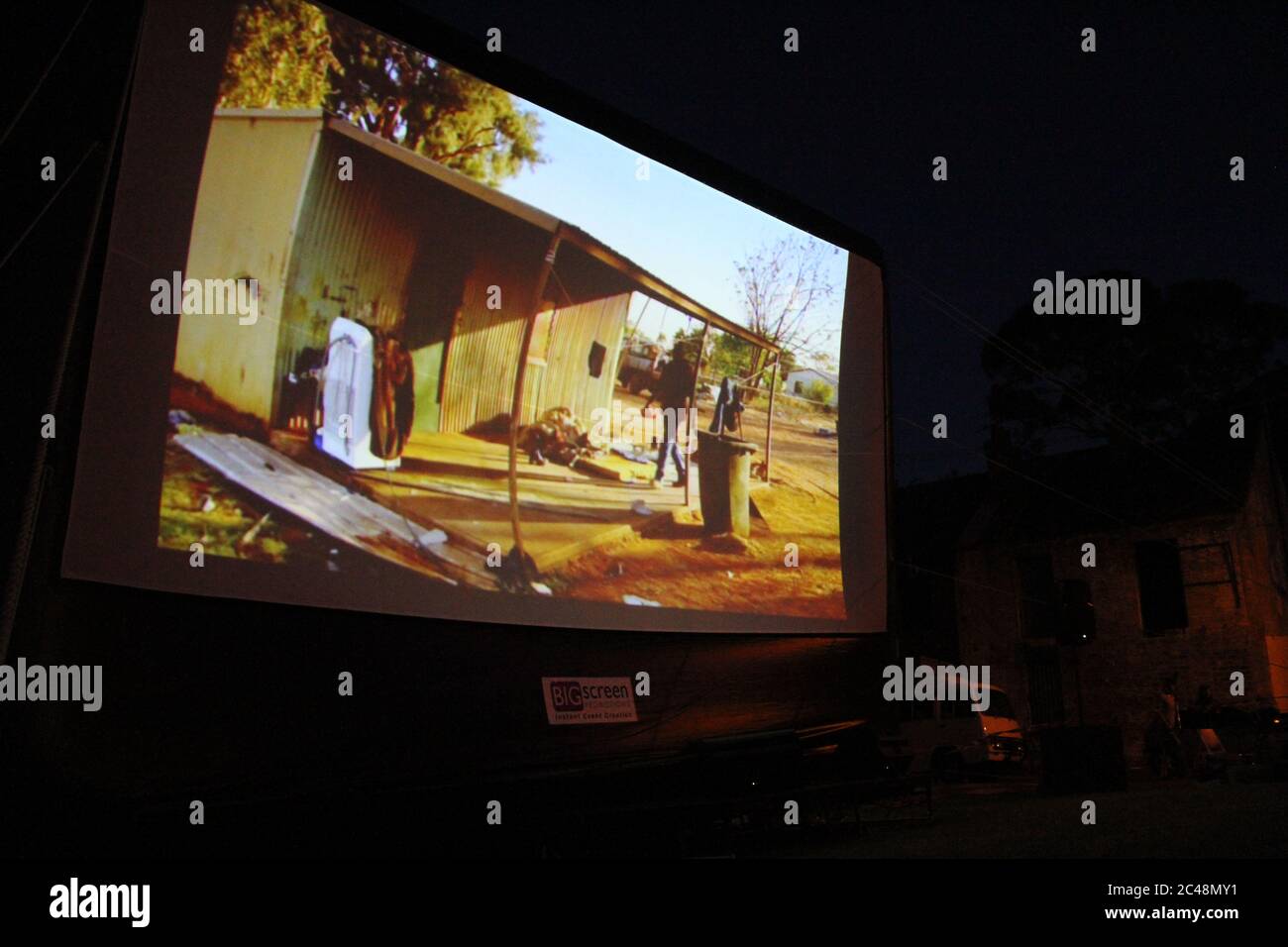 The Australian Premiere of John Pilger’s ‘Utopia’ is shown on a big