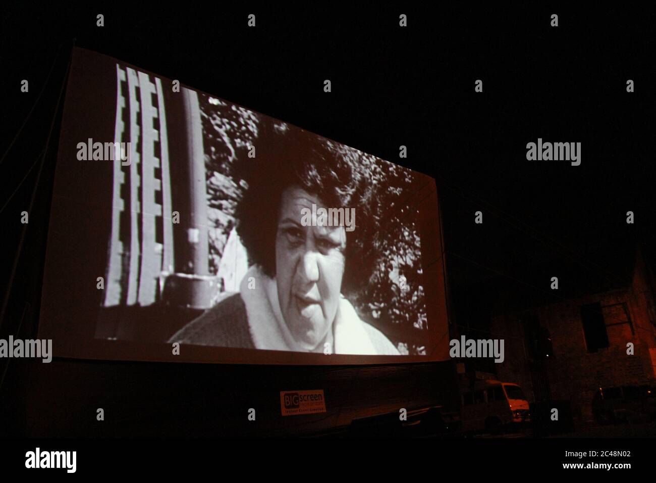 The Australian Premiere of John Pilger’s ‘Utopia’ is shown on a big