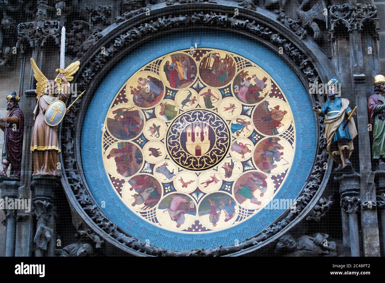 Close up of Prague's astronomical clock Stock Photo