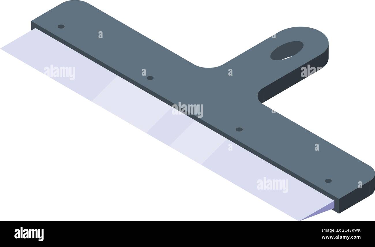 Wall spatula icon, isometric style Stock Vector