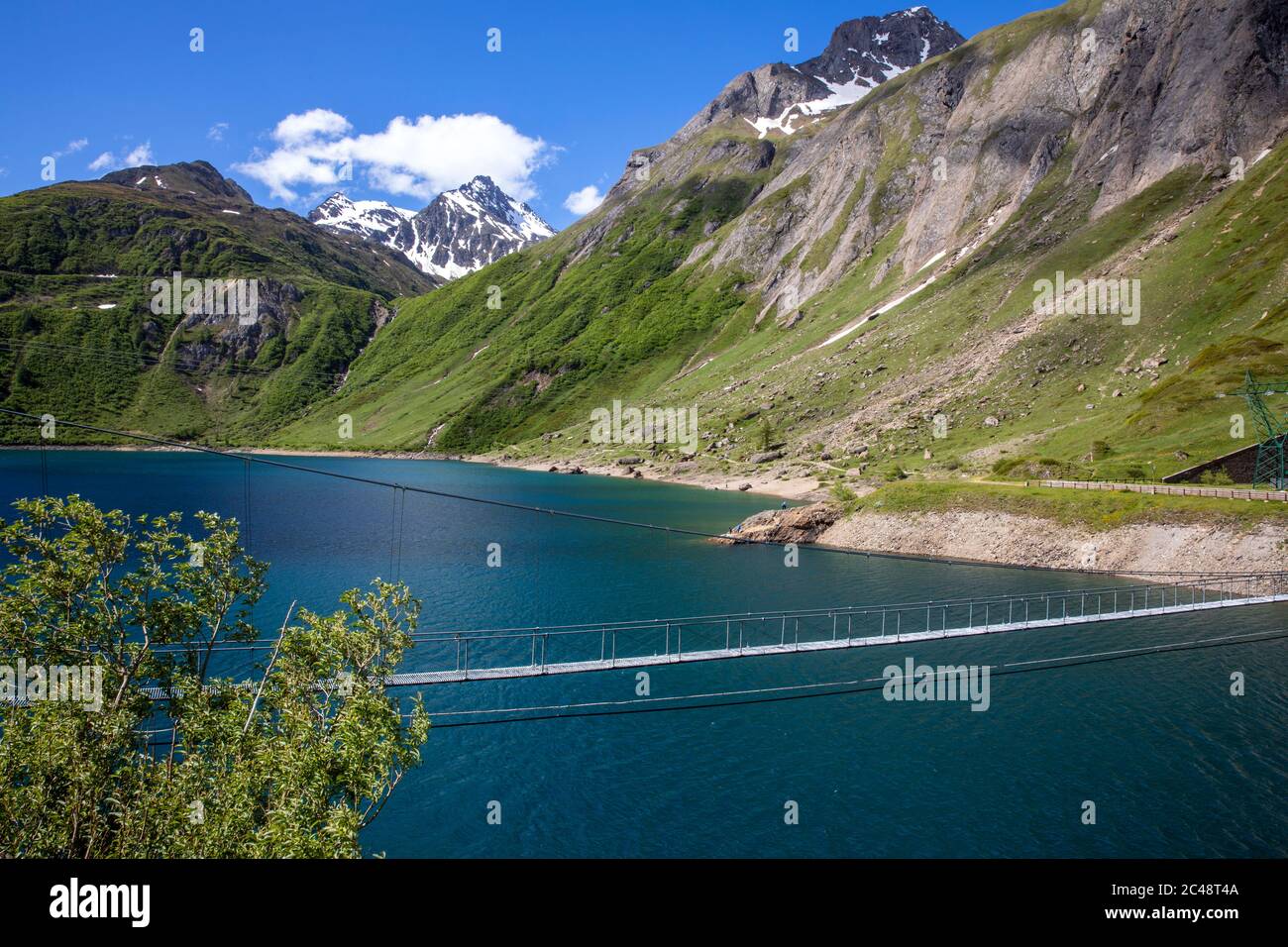 The landscape and Morasco Lake, Morasco Lake, Formazza Valley, Ossola Valley, VCO, Piedmont, Italy Stock Photo