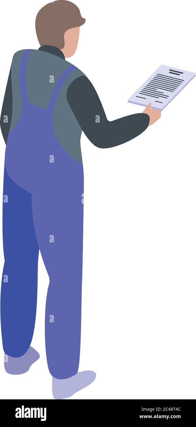 Furniture courier icon, isometric style Stock Vector