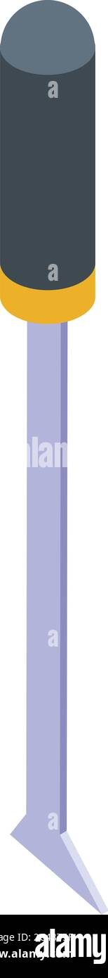 Chisel icon, isometric style Stock Vector