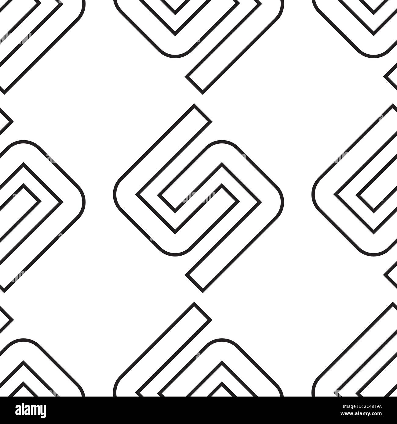 S Outline Vector Seamless pattern with black outline S letter Stock Vector Image & Art ...