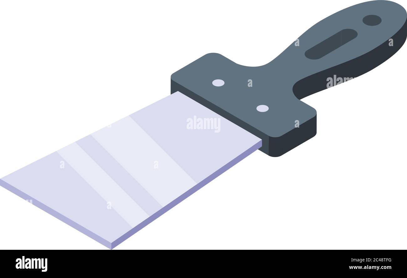 Construction spatula icon, isometric style Stock Vector