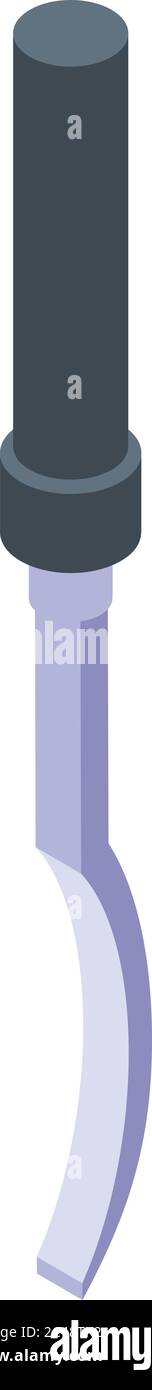 Carpenter chisel icon, isometric style Stock Vector