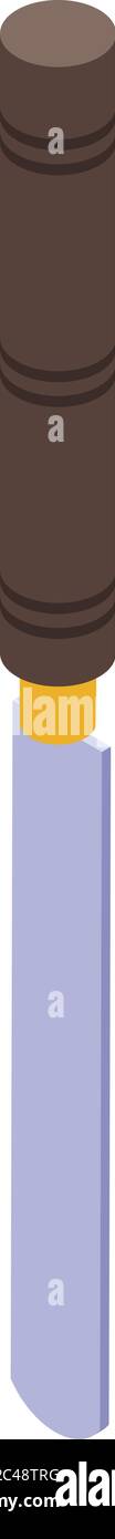 Craft chisel icon, isometric style Stock Vector