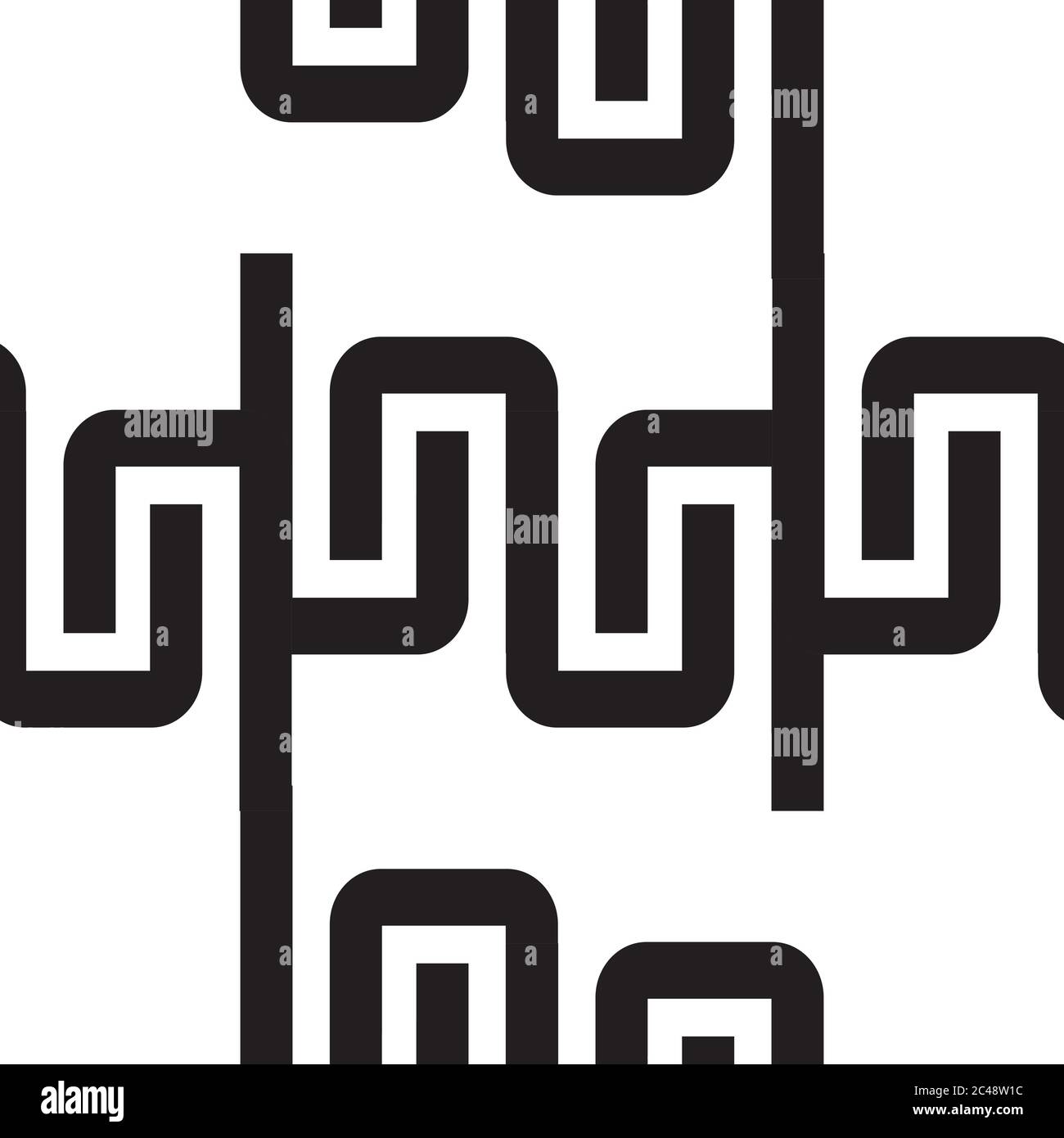 Seamless pattern with black geometric forms Stock Vector Image & Art ...