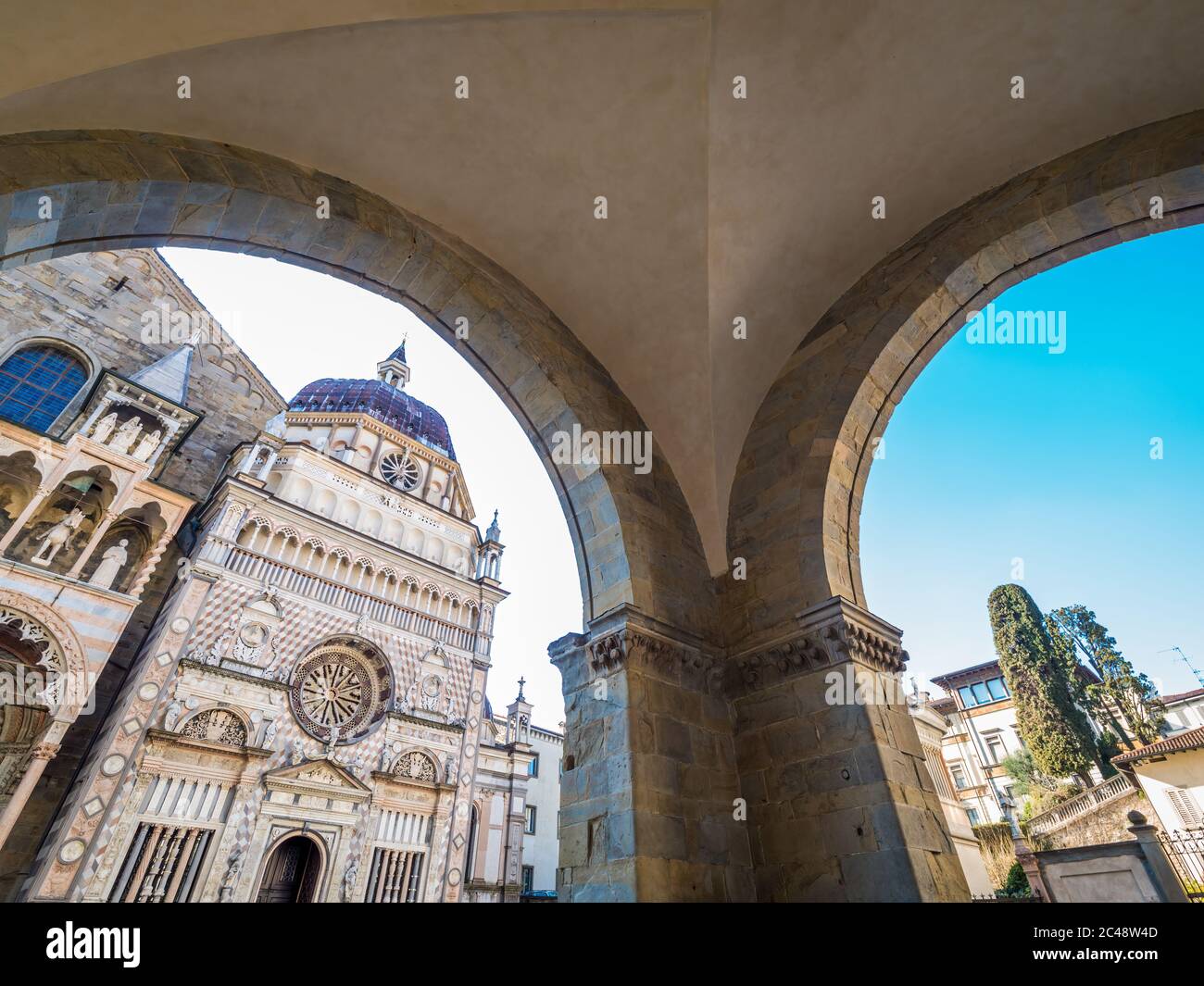 Basilica of Santa Maria Maggiore in Citta Alta, Bergamo, Italy Stock Photo