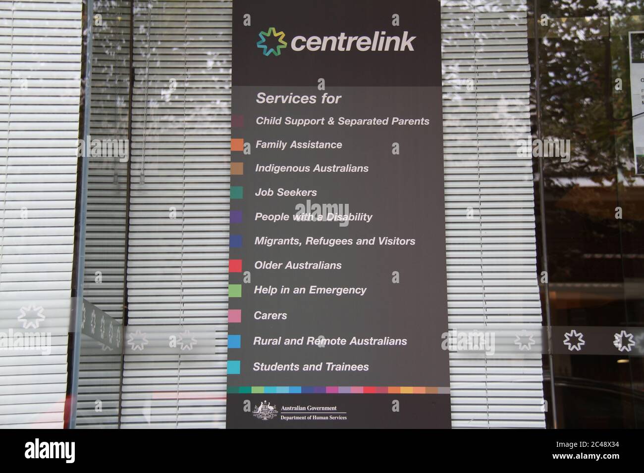 Darlinghurst Centrelink at 137-153 Crown St, Sydney NSW 2010. Stock Photo