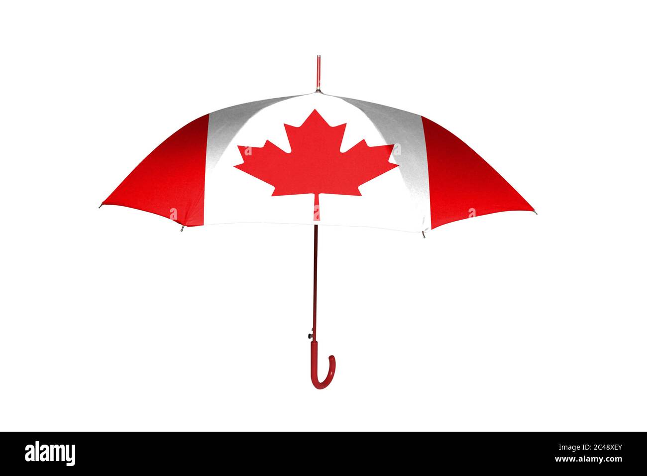 Umbrella with flag of Canada isolated on white background Stock Photo ...