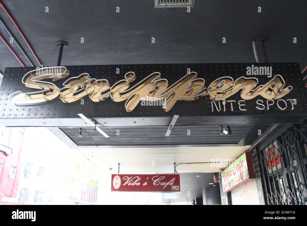 Strippers nite spot on Darlinghurst Road in Sydney’s Kings Cross. Stock Photo