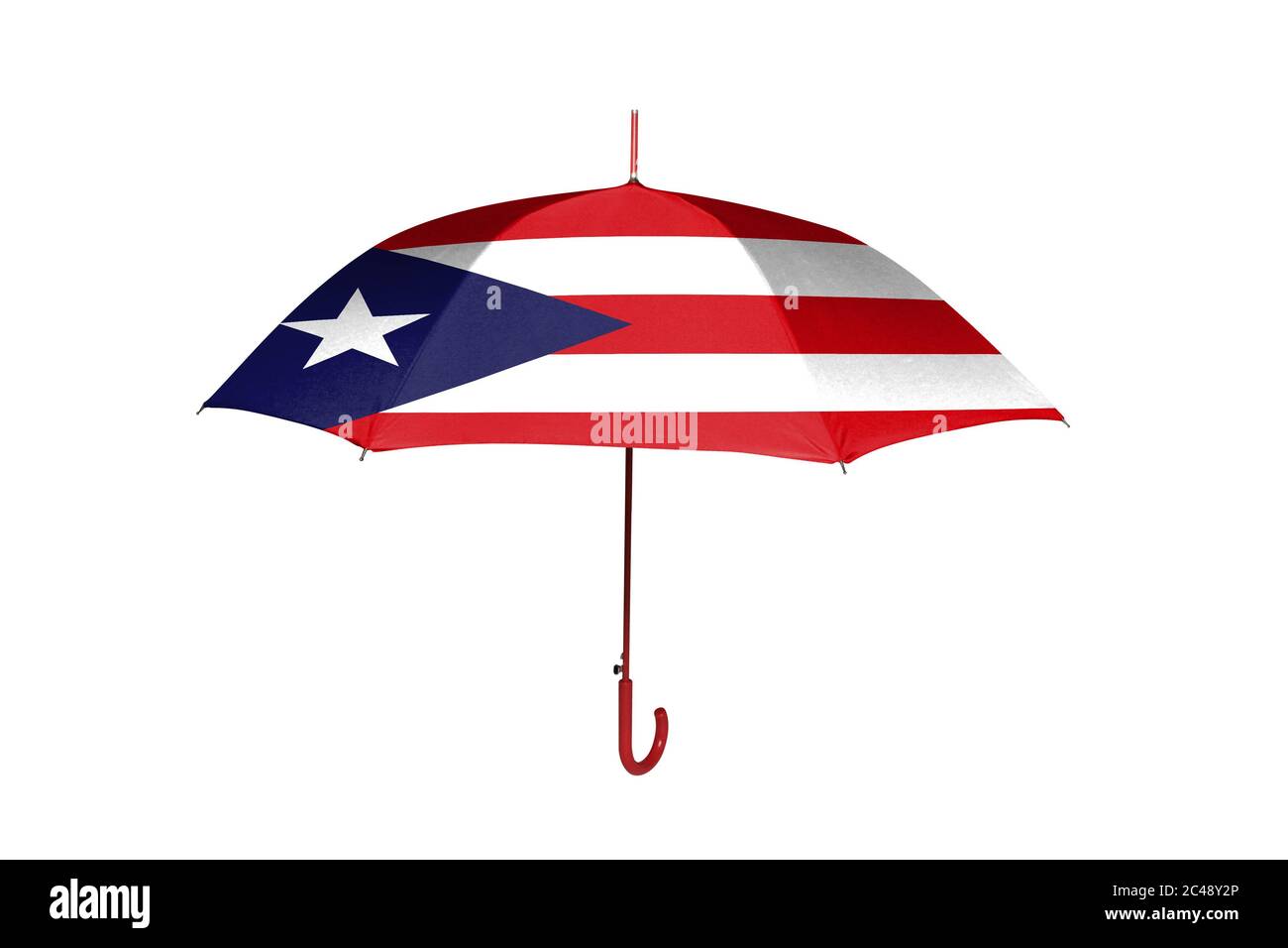 Umbrella with flag of Puerto Rico isolated on white background Stock Photo Alamy