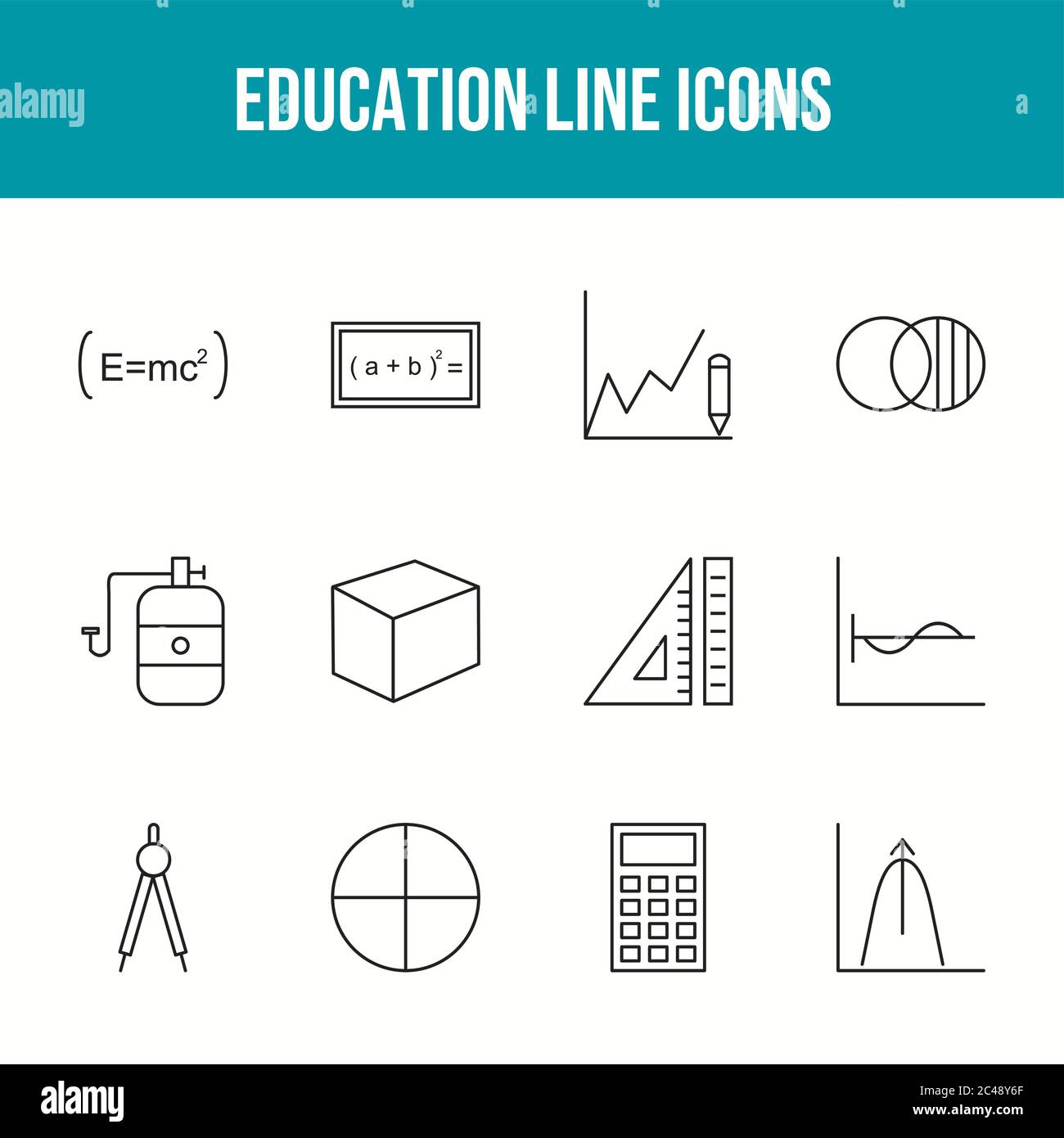 Bell shaped graph vector line icon Stock Vector Images - Alamy