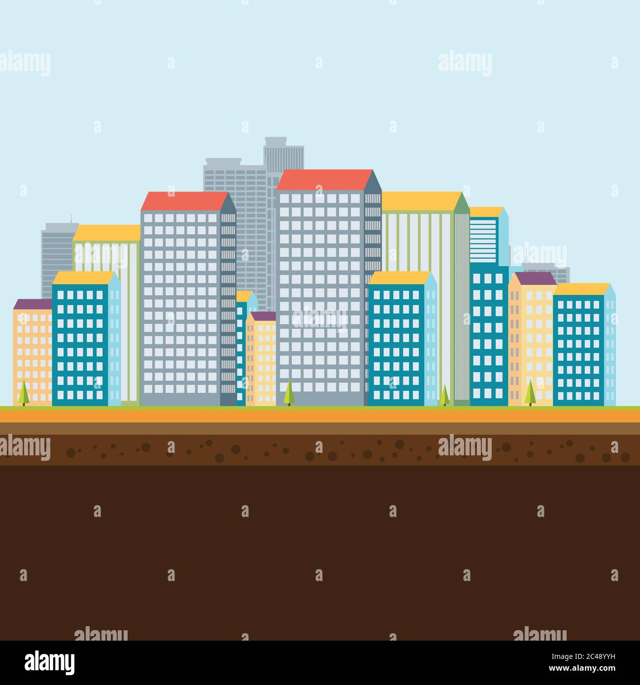 Urban landscape. Vector illustration Stock Vector Image & Art - Alamy