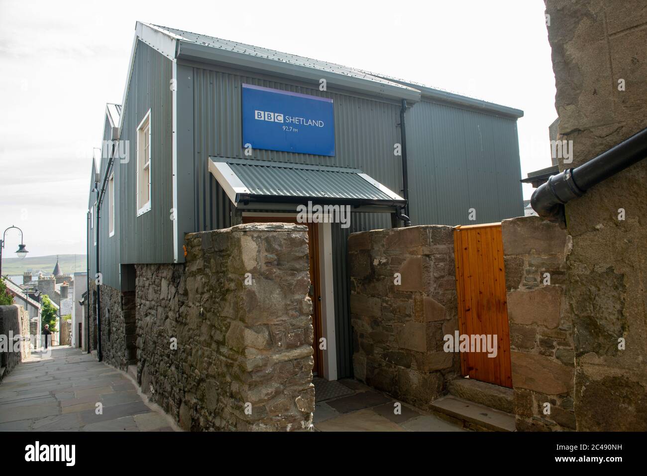 BBC Radio Shetland officeon Pitt Lan Lerwick, Shetland, Scotland Stock Photo