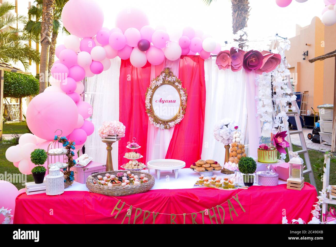 Wedding & Birthday Event Decoration Stock Photo - Alamy