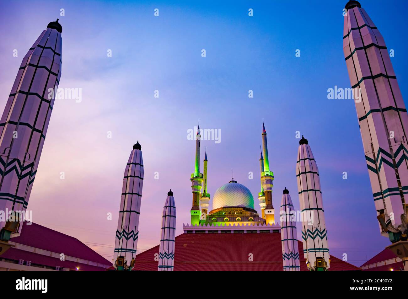 Semarang, Indonesia - CIRCA Nov 2019: The exterior of Great Mosque of ...
