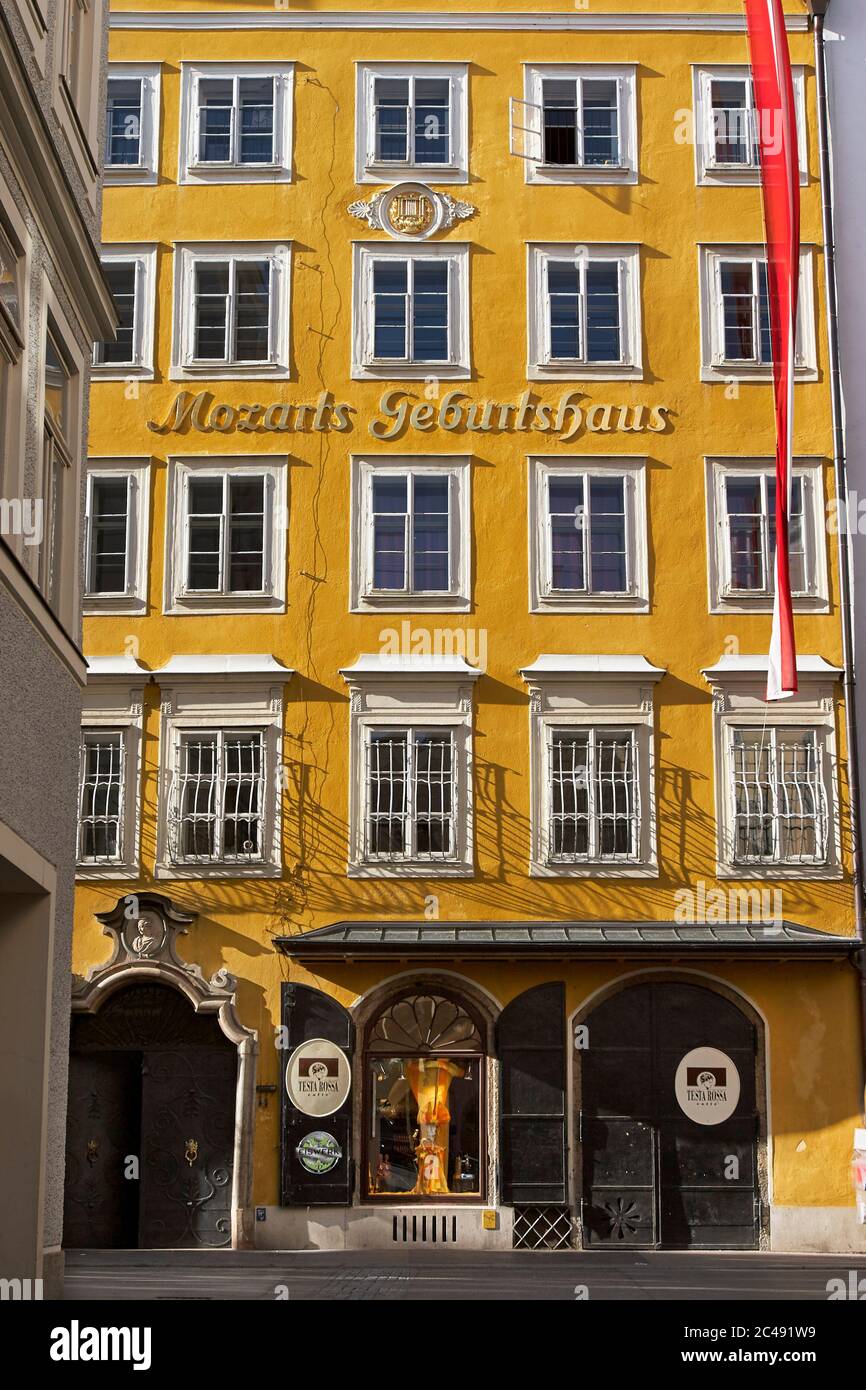 The House In Salzburg Where Mozart Was Born Hi Res Stock Photography