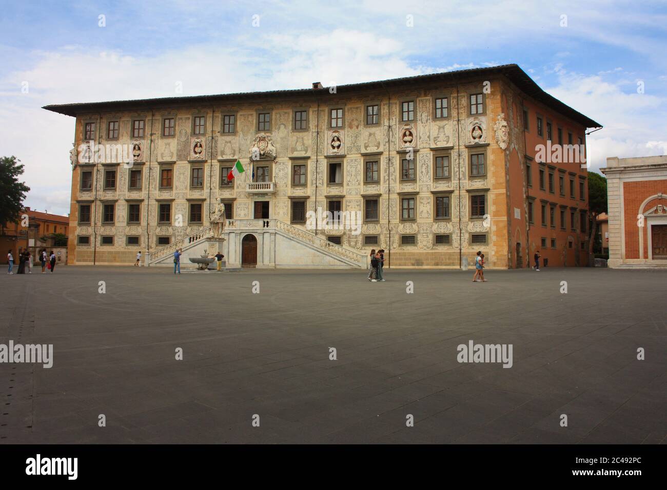 palace building of the Scuola Normale University of Pisa in Piazza dei Cavalieri square Stock Photo