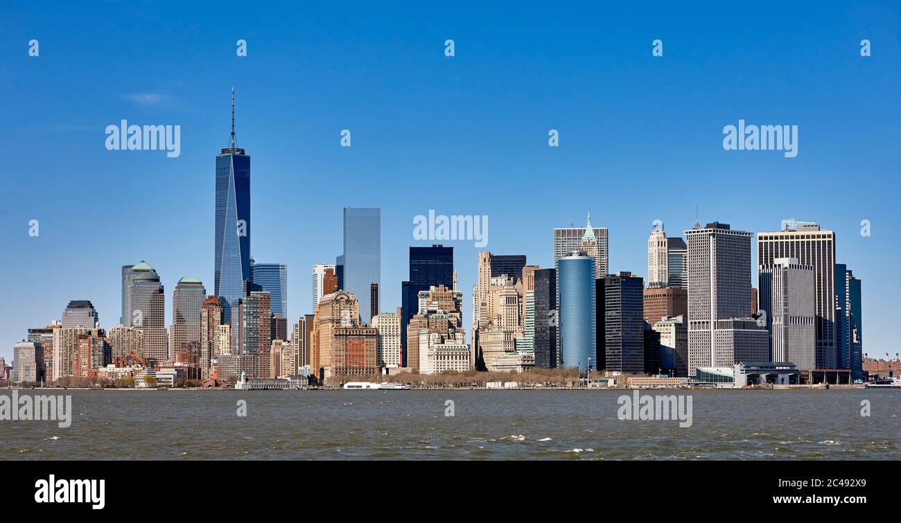 View of the Manhattan skyline. New York City, USA. Stock Photo