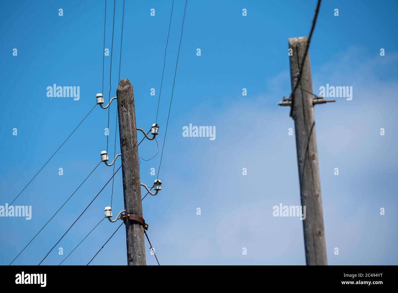 Power Lines, Old Stock Photo Alamy