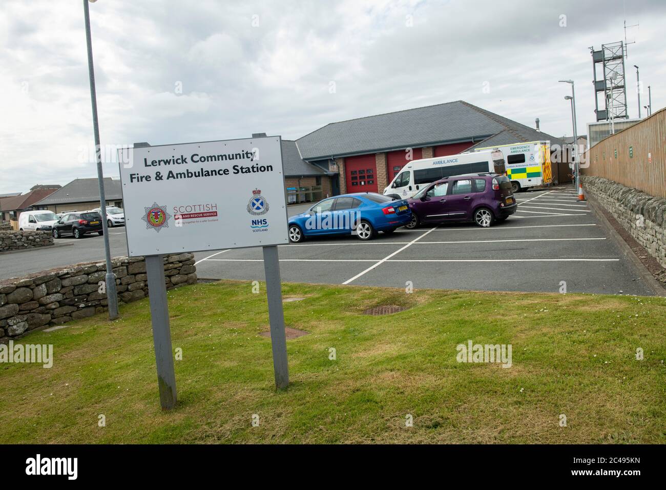 Lerwick Community Fire and Ambulance Station Shetland Stock Photo