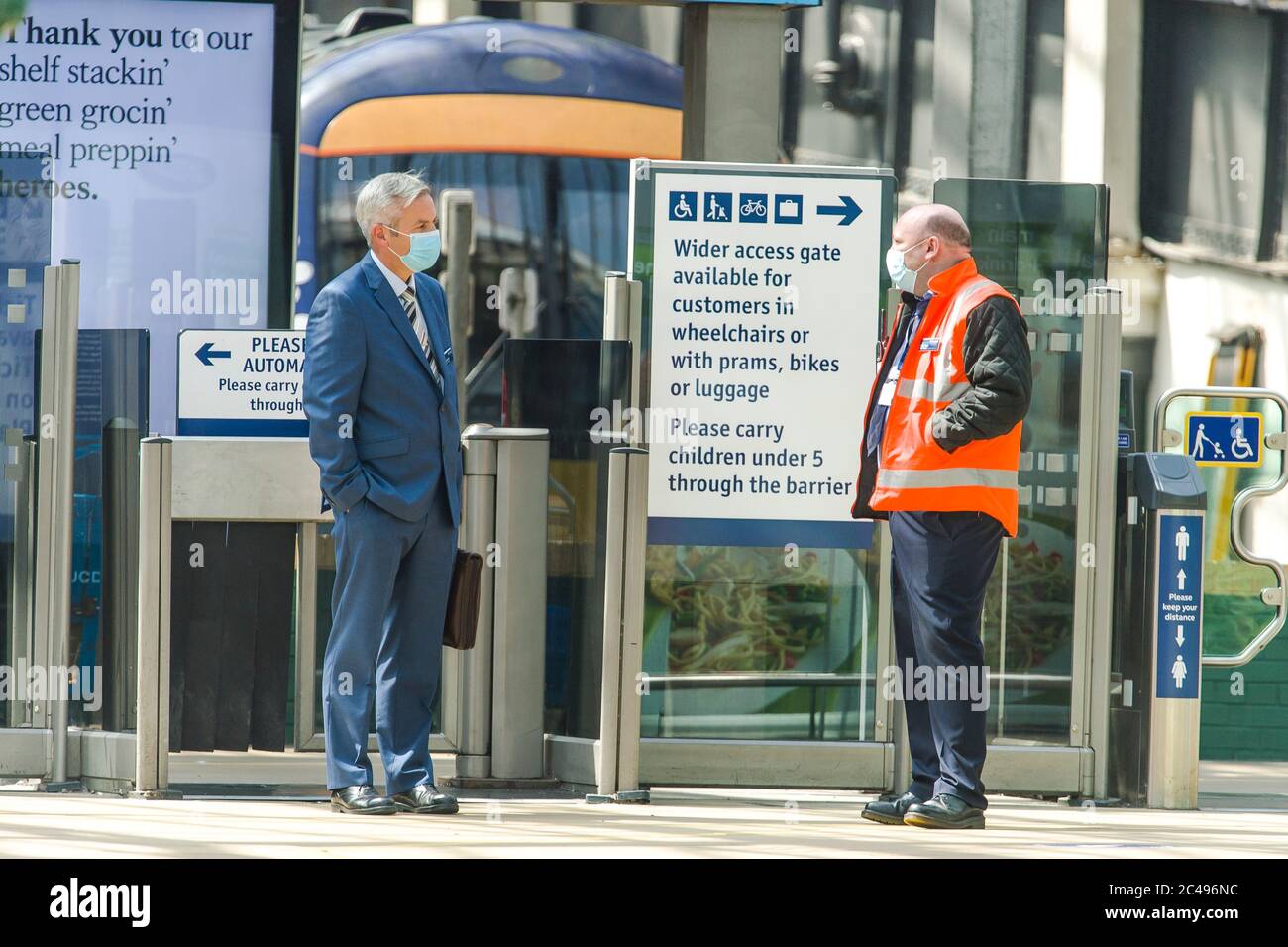 Scenes inside Edinburgh's Waverley station as from Monday face masks