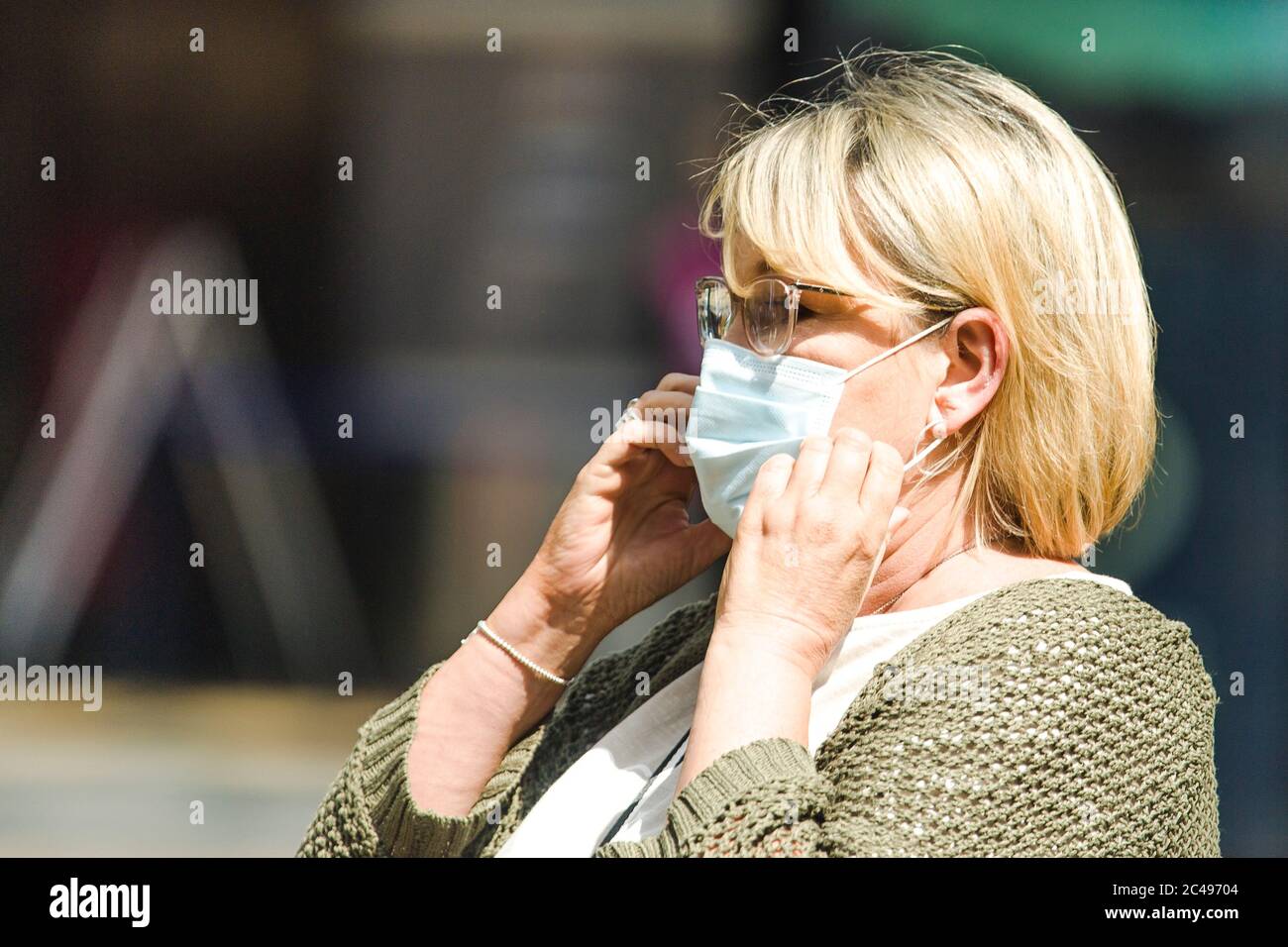 Scenes inside Edinburgh's Waverley station as from Monday face masks