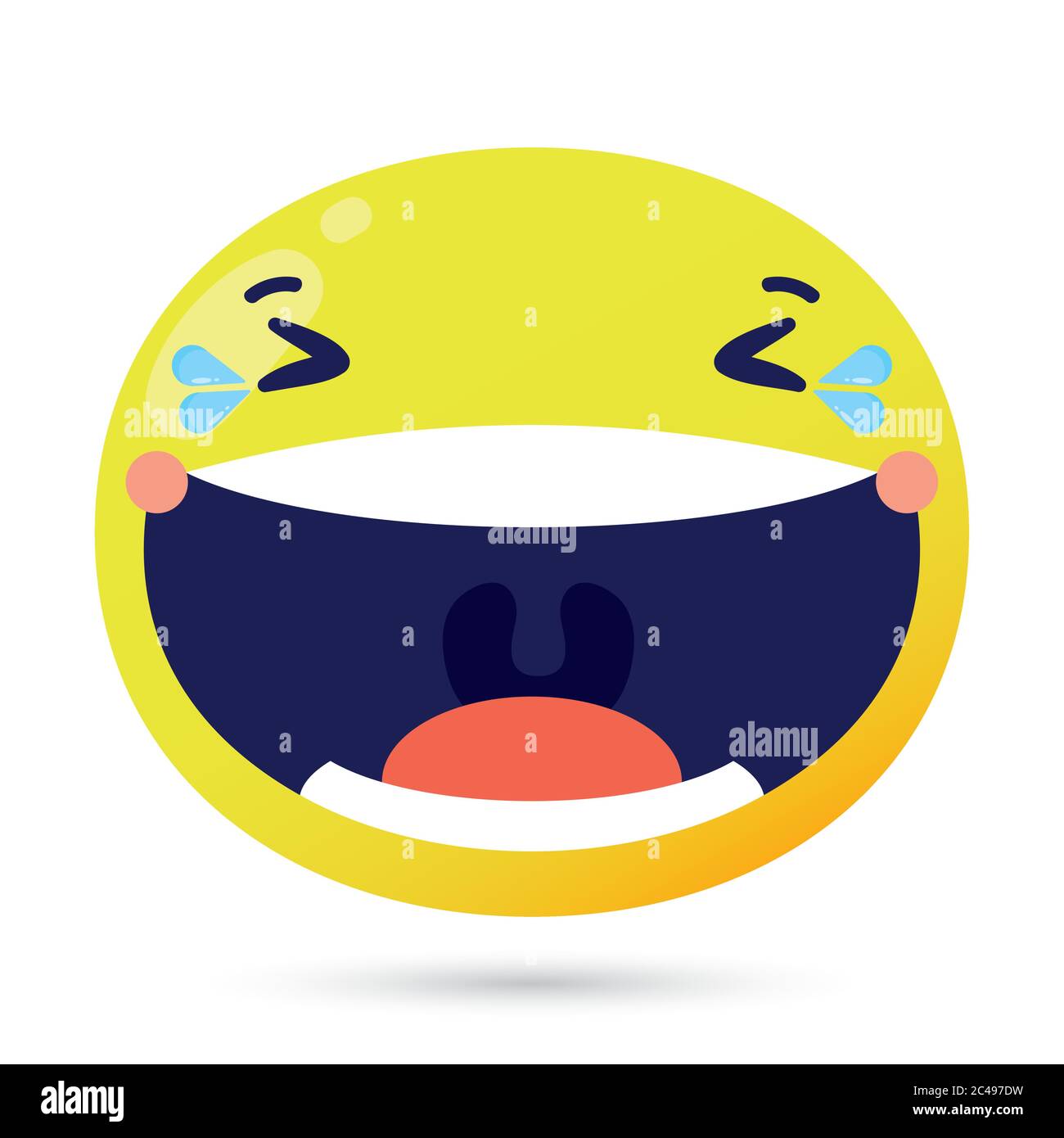emoji face happy funny character vector illustration design Stock Vector