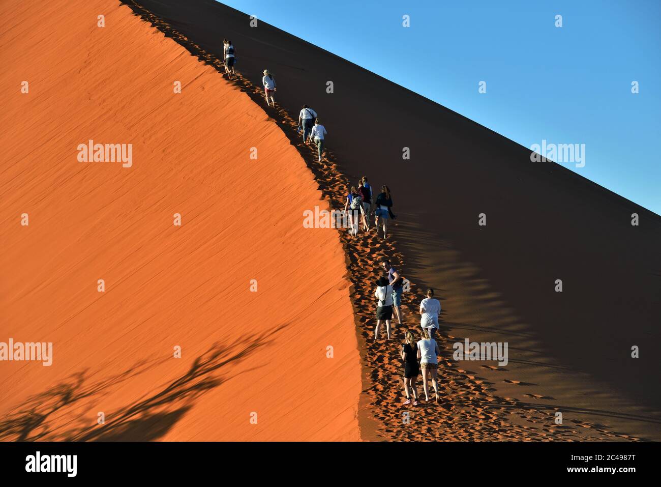 Girl Climbing Dune In Desert High Resolution Stock Photography and ...