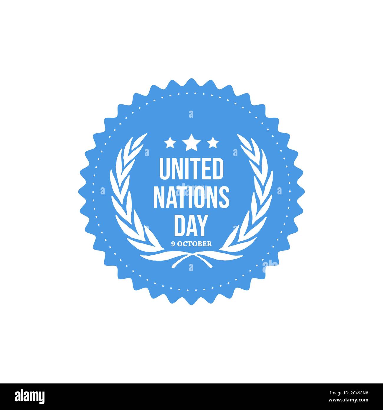 United Nations Day Banner or background for event day vector design image illustration Stock Vector