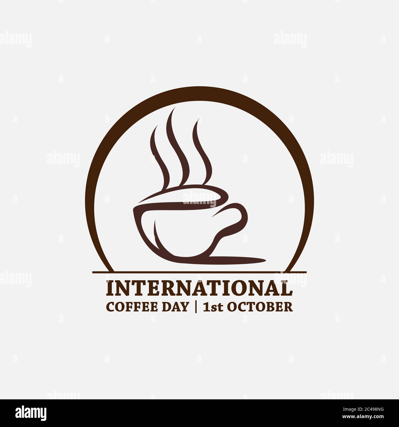 Cup of coffee illustration vector. International Coffee Day vector