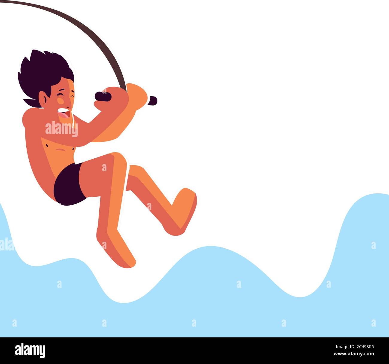 man jumping into the water vector illustration desing Stock Vector ...