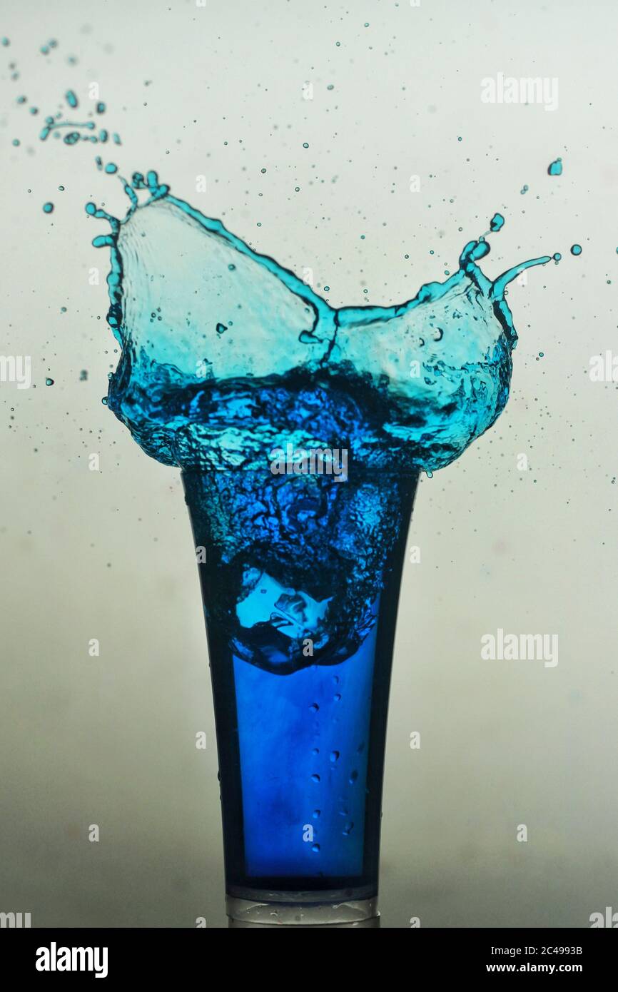 blue juice splash stock photo Stock Photo Alamy
