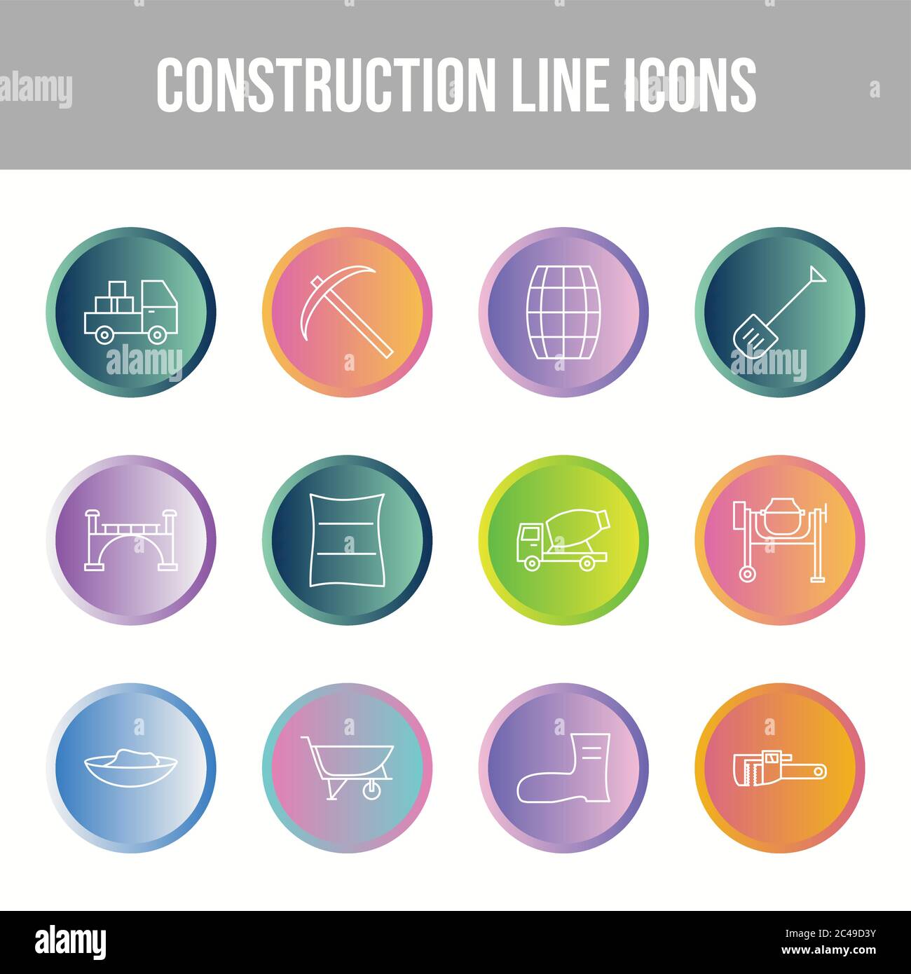 Beautiful Construction vector icon set Stock Vector Image & Art - Alamy