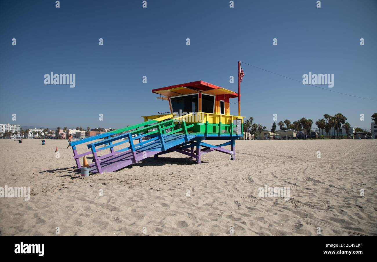 The Venice Pride Lifeguard Tower Stock Photo Alamy