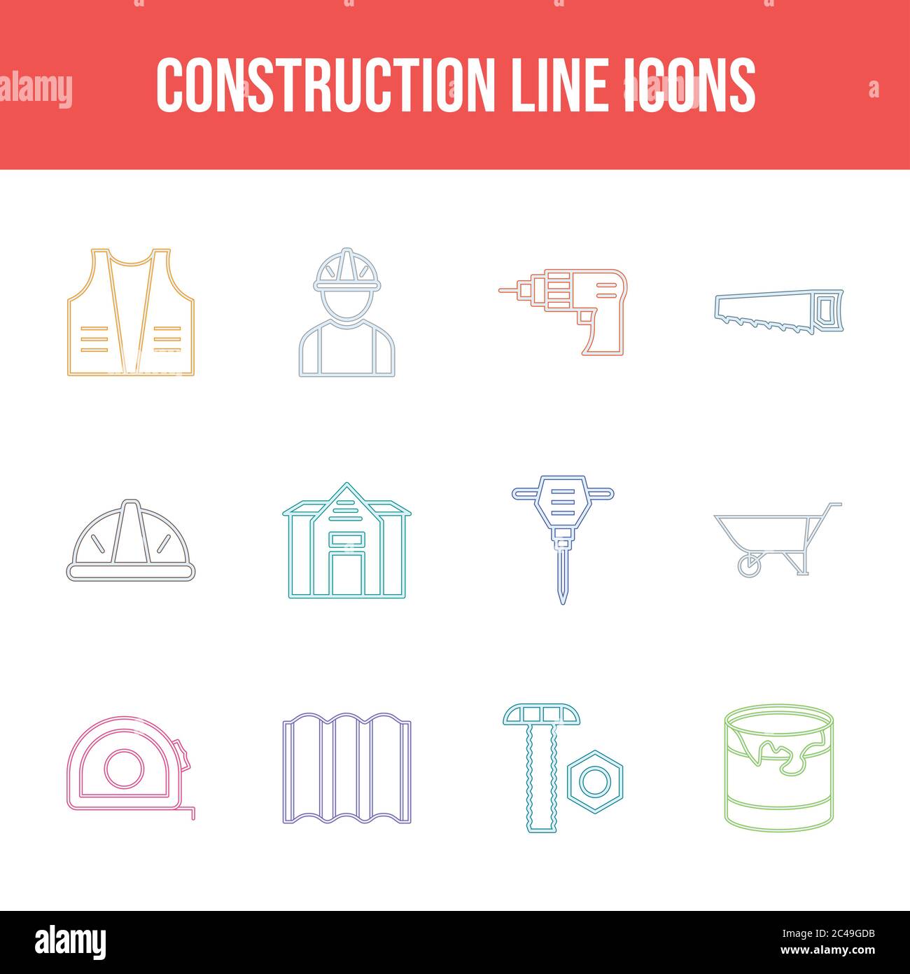 Beautiful Construction vector icon set Stock Vector Image & Art - Alamy