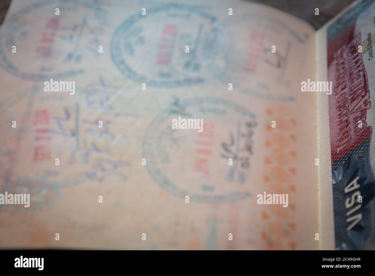 American passport stamp hi-res stock photography and images - Alamy