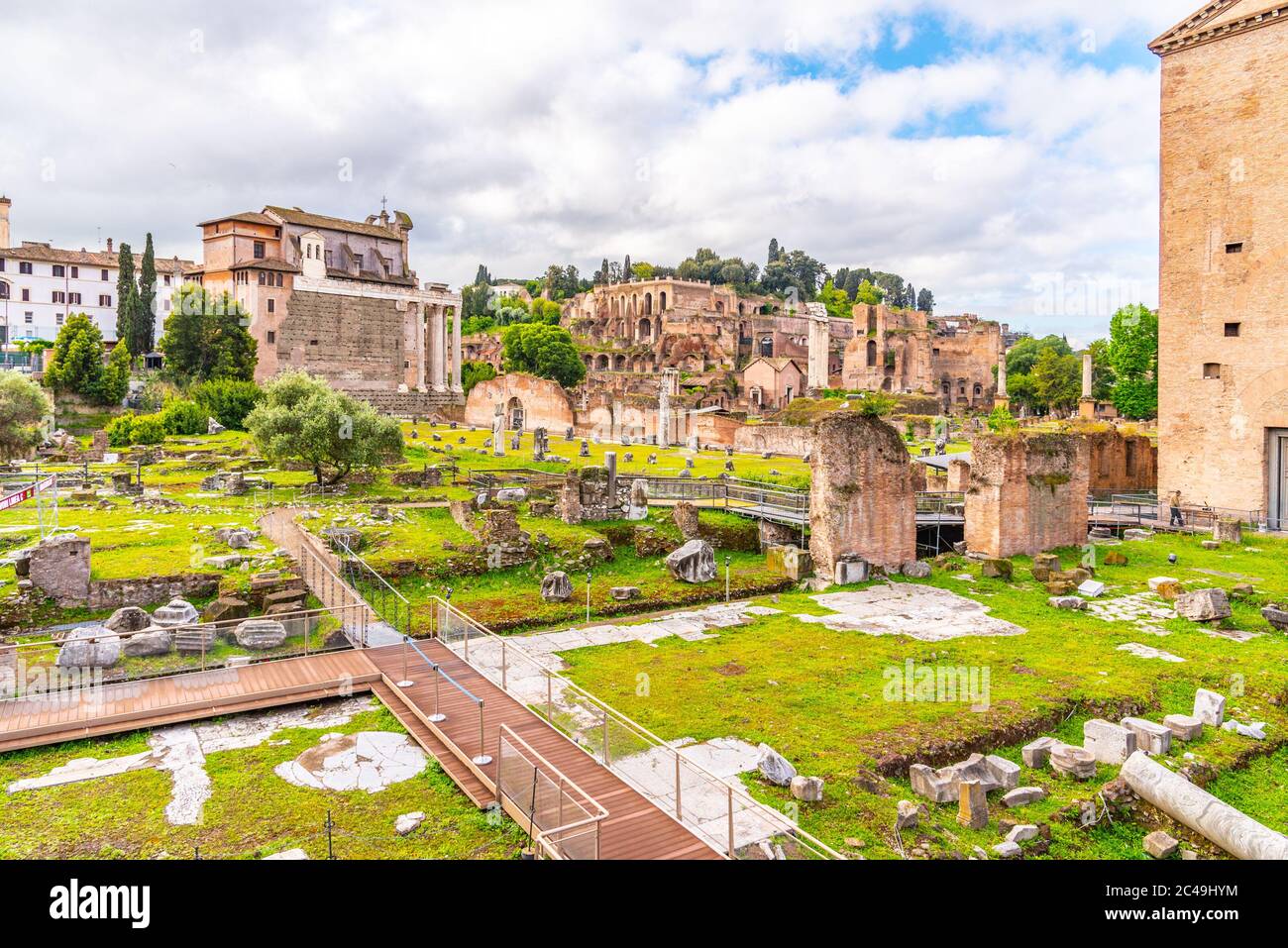 Ancient Roman Forum panoramic view, Rome, Italy Stock Photo - Alamy