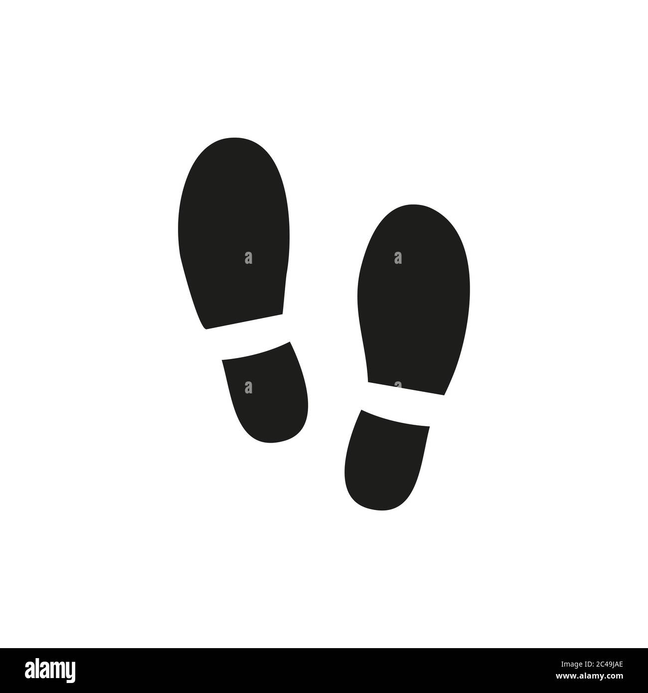 imprint soles shoes on white Stock Vector