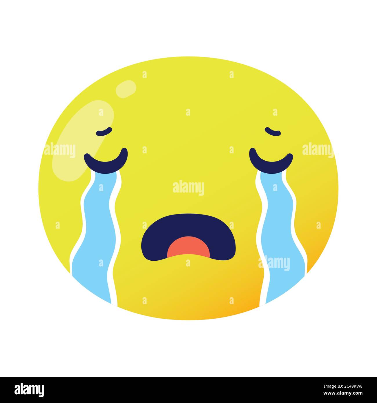 emoji face crying funny character vector illustration design Stock Vector