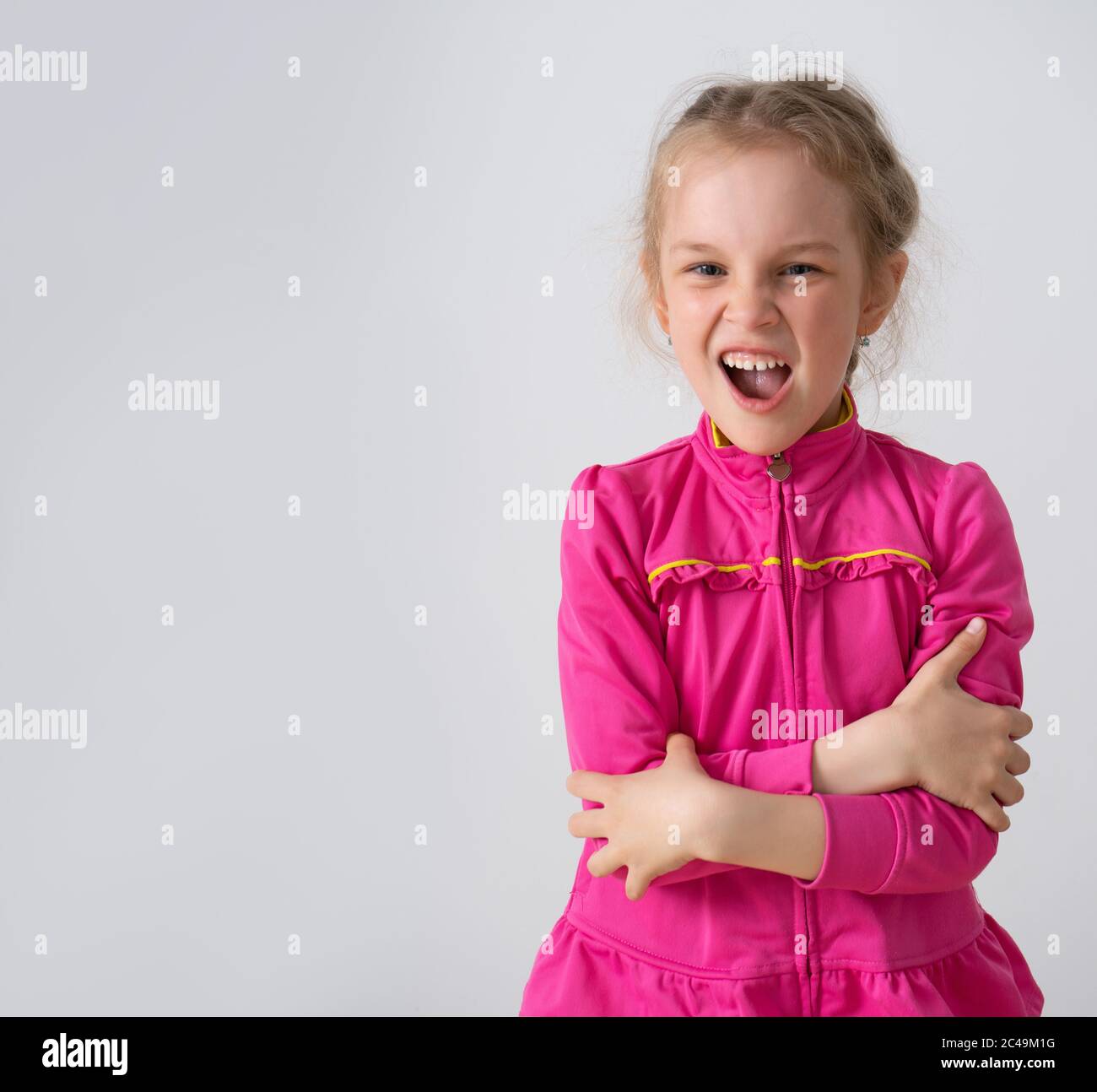 girls bright pink dress