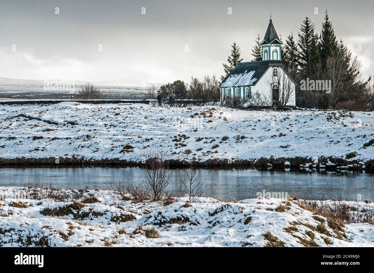 Thingvellir, or Þingvellir, National Park, just east of Reykjavic, with ...