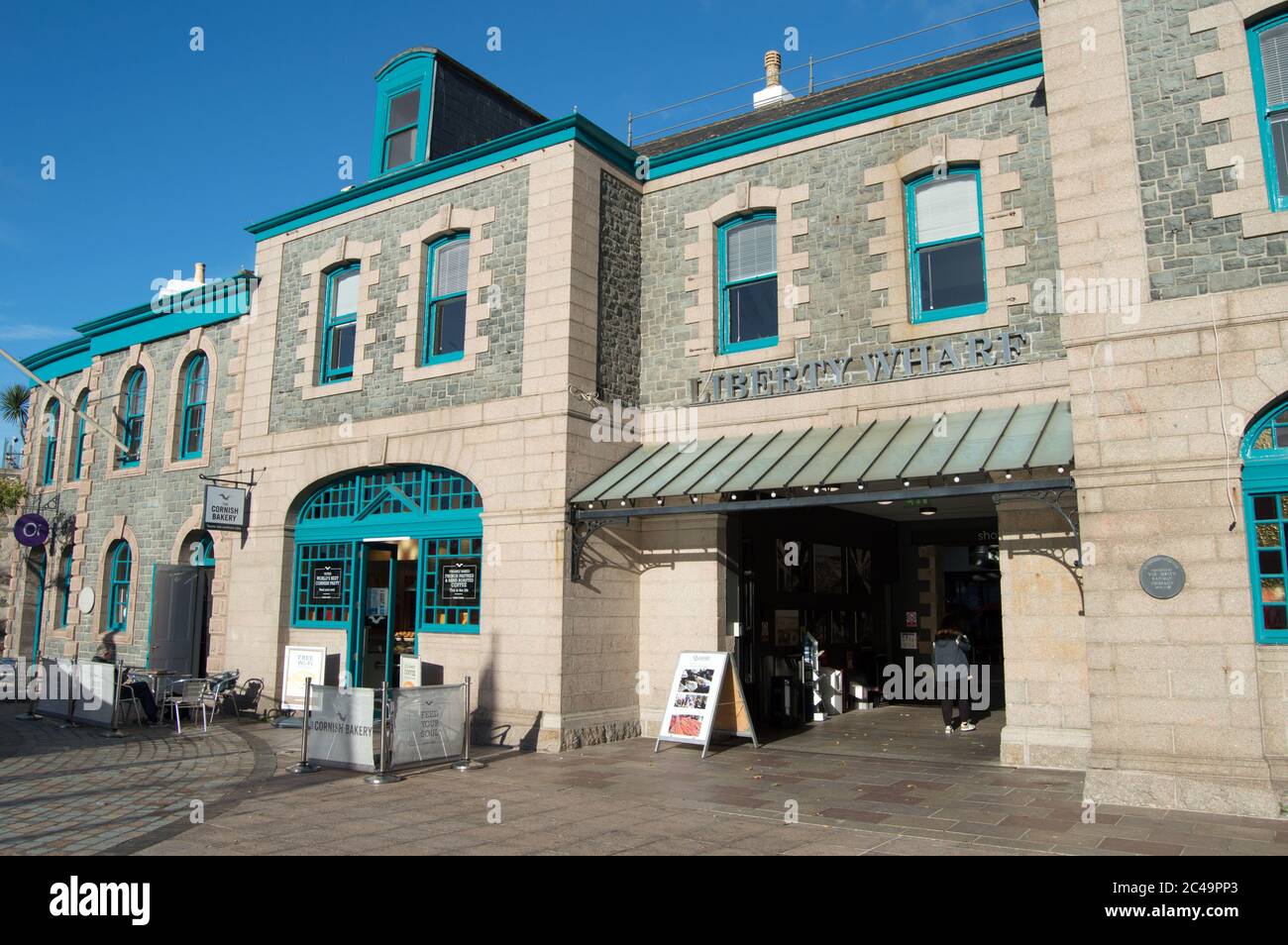Entrance to Liberty Wharf, St Helier, Jersey Stock Photo Alamy