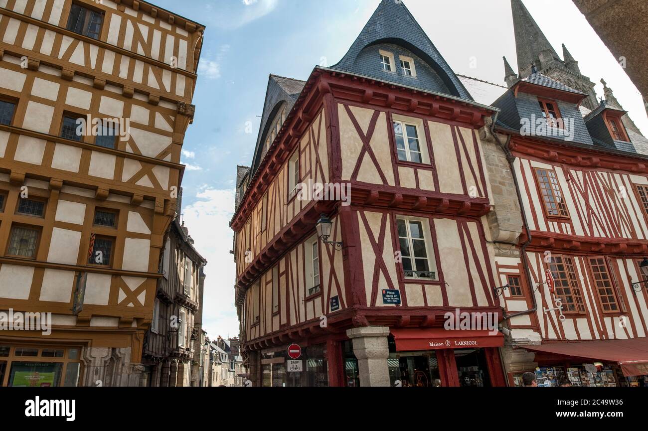 Typical house in the historic center of Vannes Stock Photo Alamy