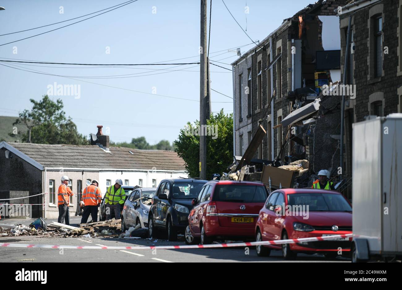 25th June 2020, Seven Sisters, Neath, Wales. Investigation work is